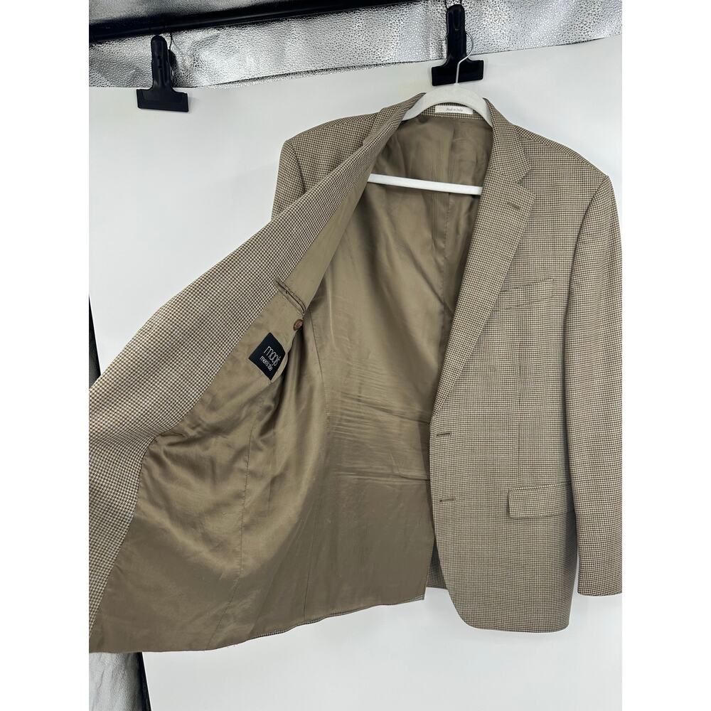 Ralph Lauren Mens 41R Sport Coat Silk Wool Brown Plaid Blazer Preppy Office - Picture 3 of 15